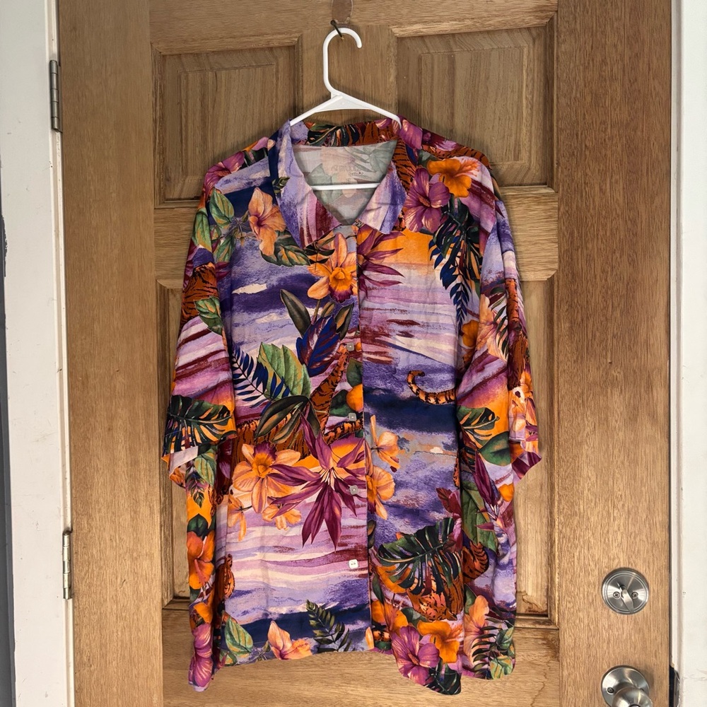 Attitudes Tropical Floral Men's Shirt size 2X‎